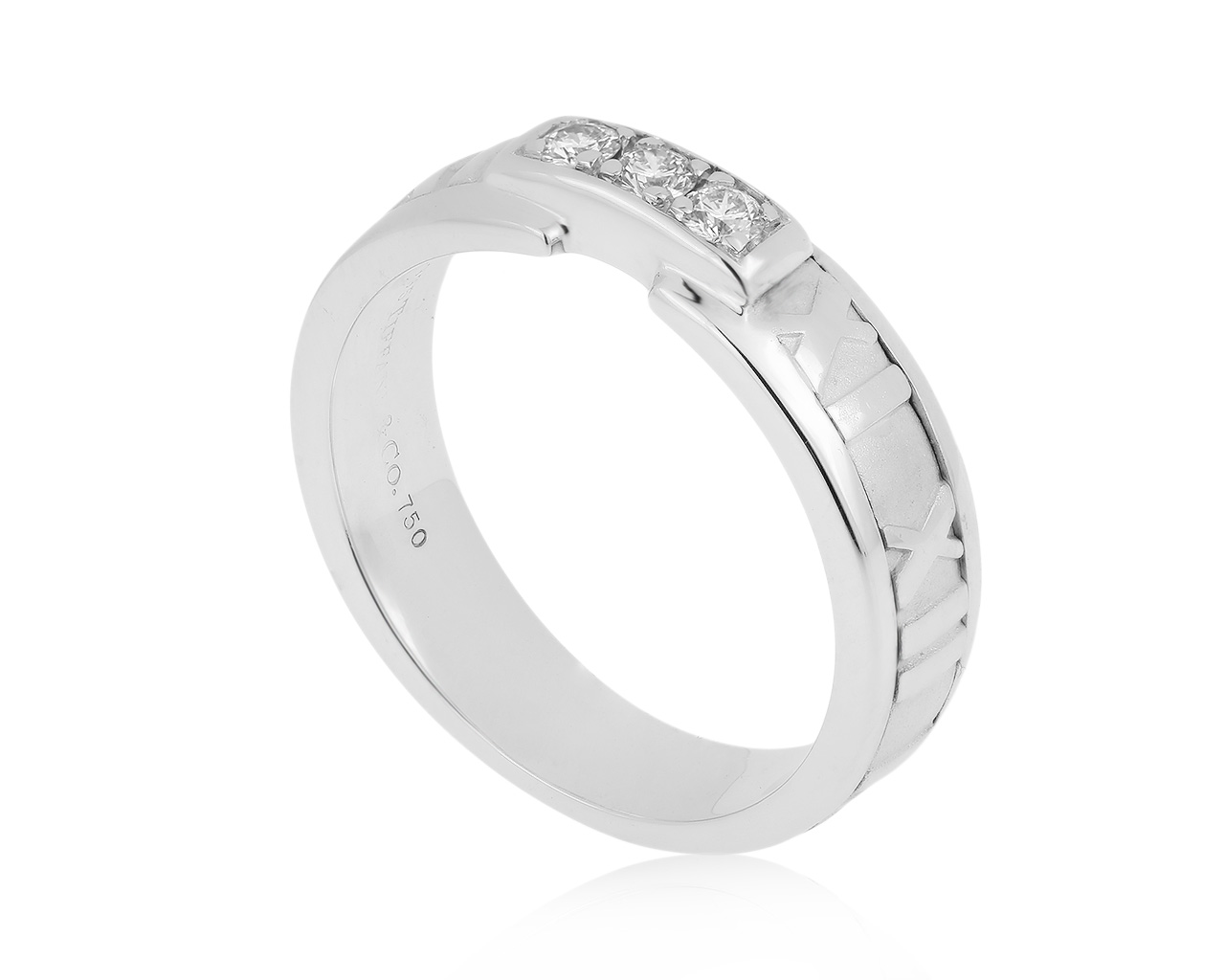 Оригинальное золотое кольцо с бриллиантами 0.16ct Tiffany&Co Atlas 300920/9
