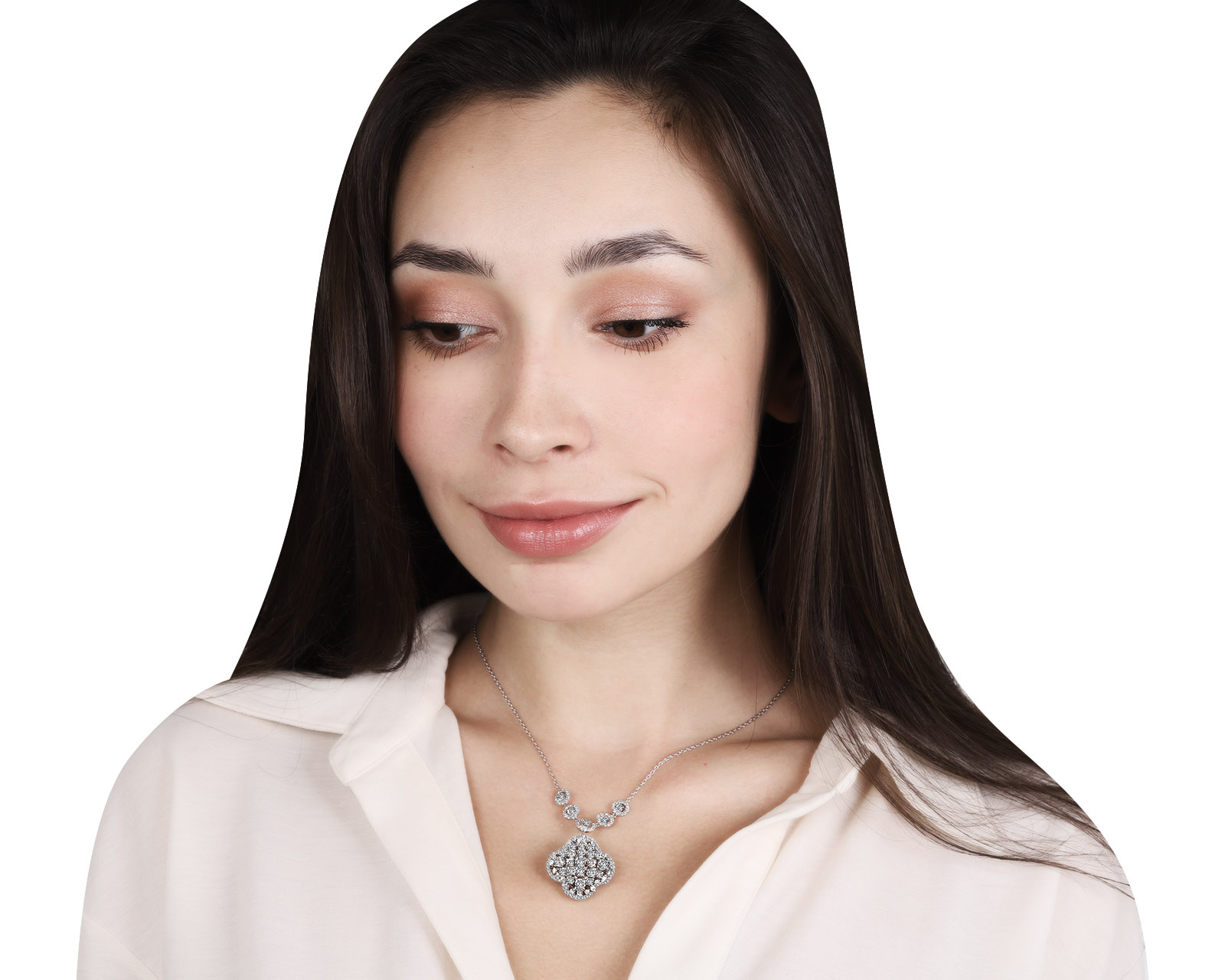 Превосходный золотой кулон с бриллиантами 3.79ct