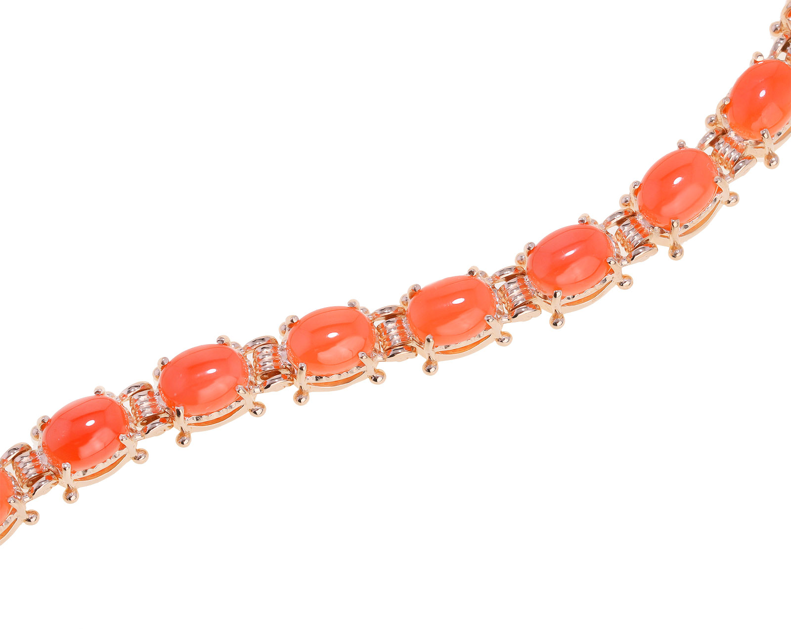 Волшебный золотой браслет с кораллами 17.12ct