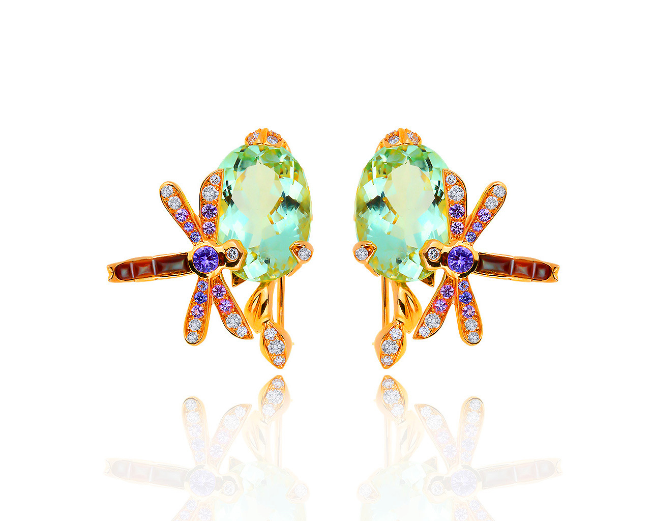 Оригинальные золотые серьги с бриллиантами 0.46ct Dior 010819/6