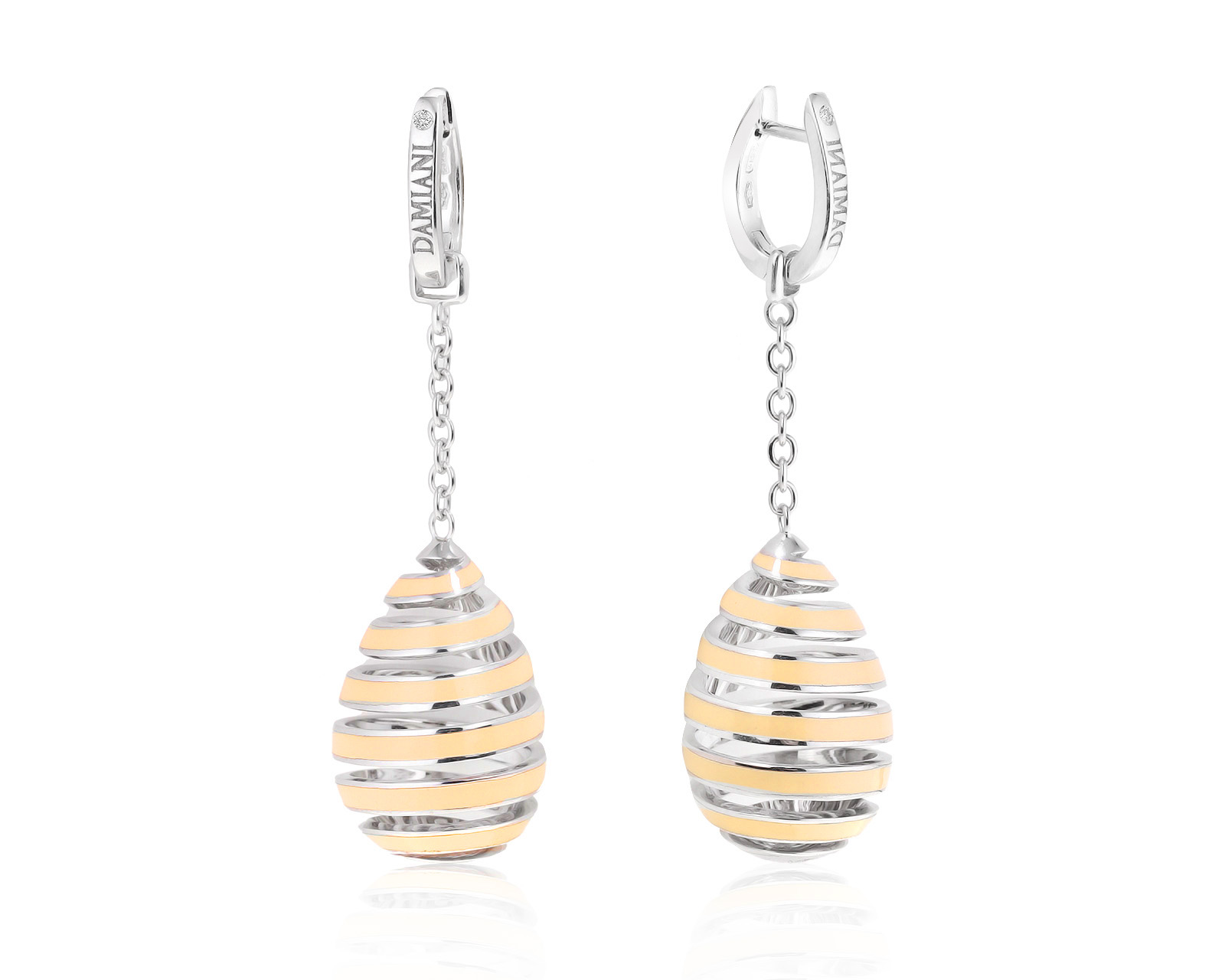 Оригинальные золотые серьги с бриллиантами Damiani 051021/6