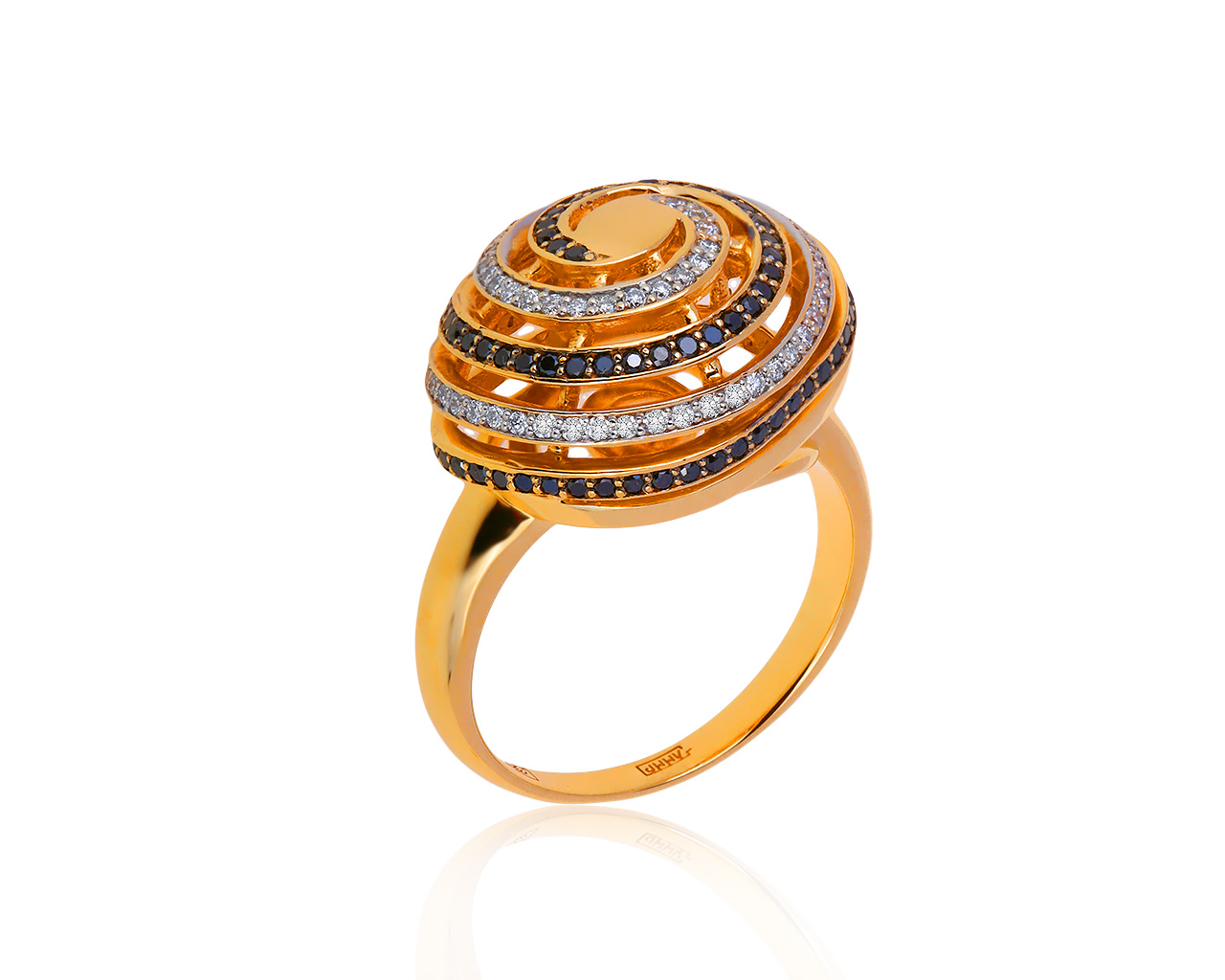 Праздничное золотое кольцо с бриллиантами 0.79ct 311019/9