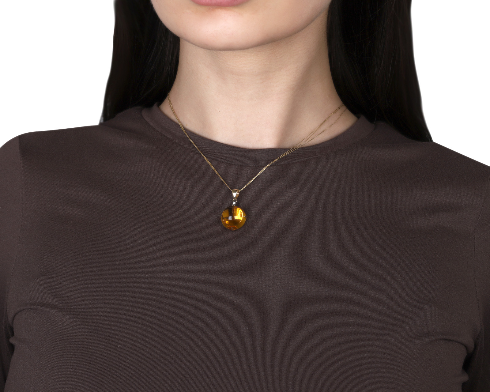 Оригинальный золотой кулон с цитрином 13.50ct Dario & Pietro