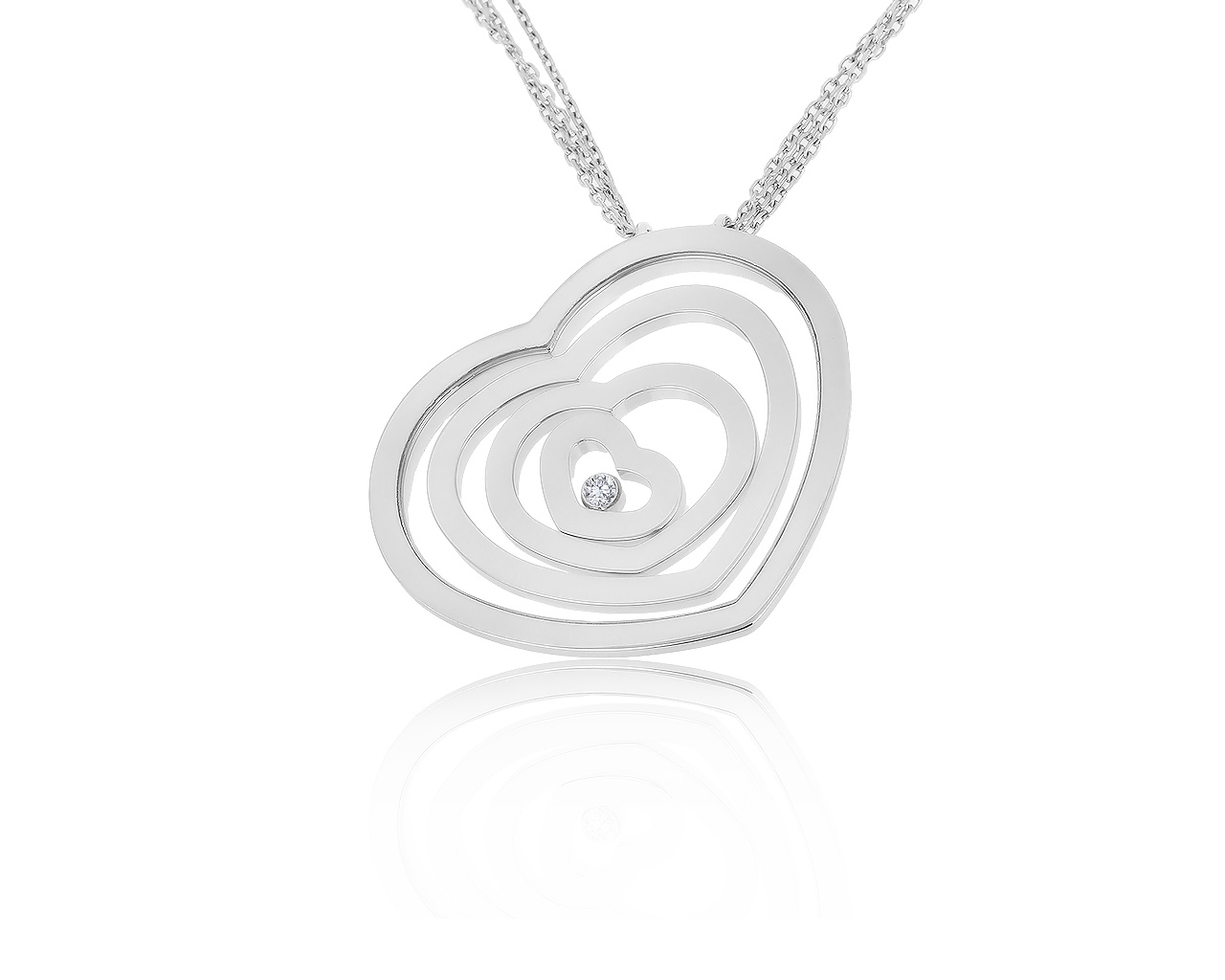 Оригинальный золотой кулон с бриллиантом 0.10ct Chopard 270919/12 Оригинальный золотой кулон с бриллиантом 0.10ct Chopard 270919/12
