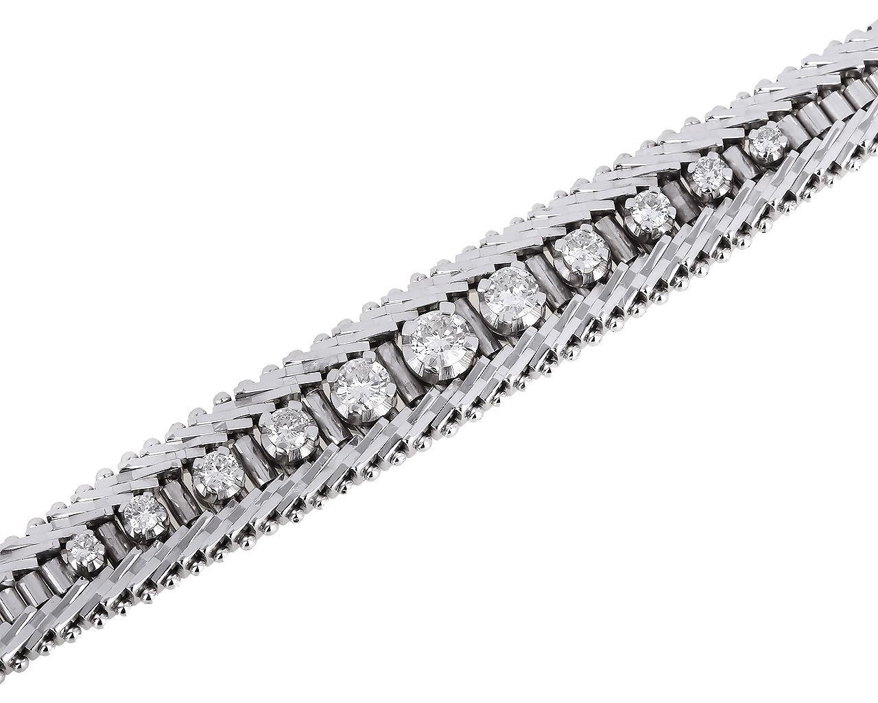 Изысканный золотой браслет с бриллиантами 0.61ct