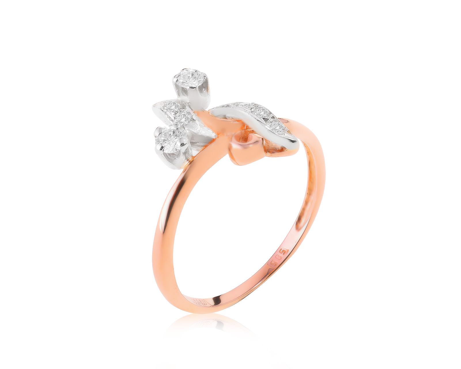 Золотое кольцо с бриллиантами 0.22ct 190623/6