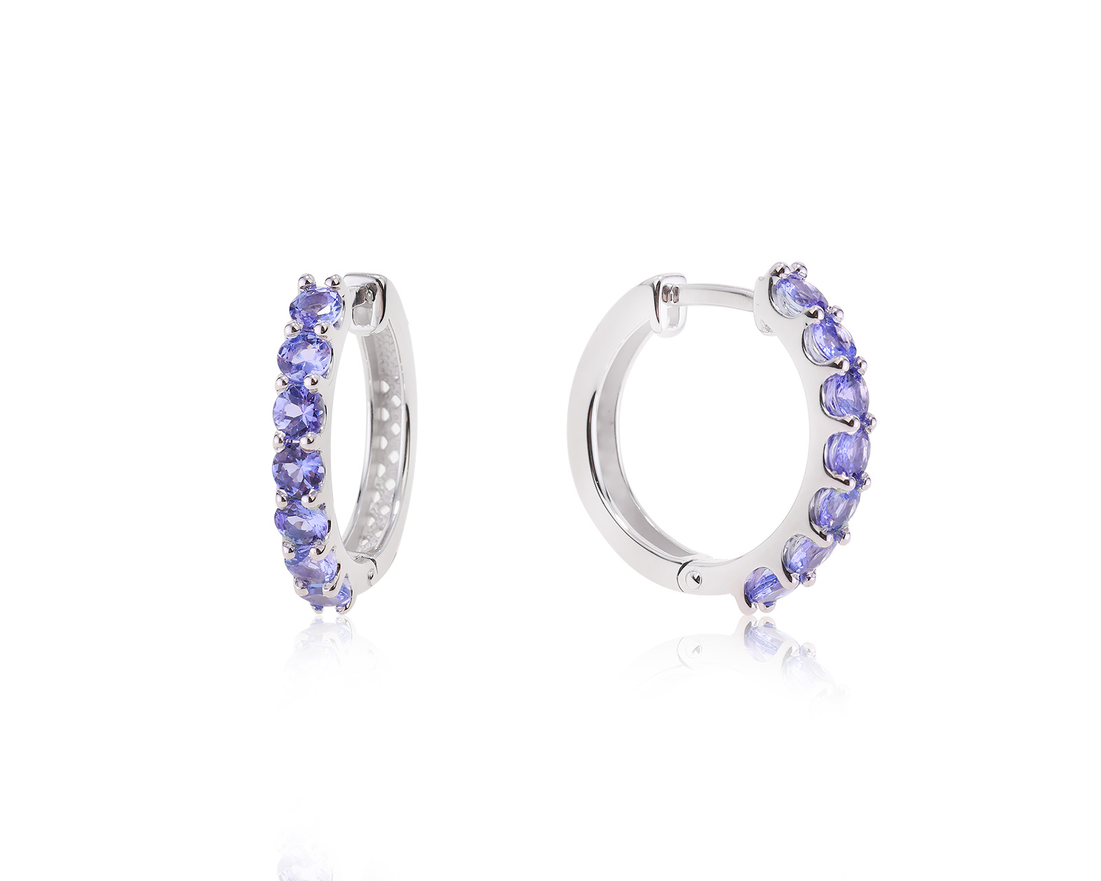 Золотые серьги с танзанитами 1.58ct 041023/4