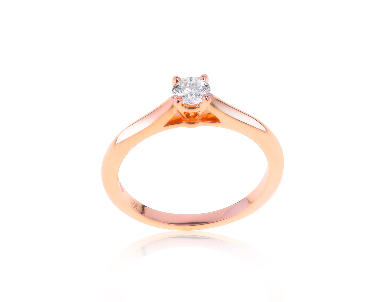 Оригинальное золотое кольцо с бриллиантом 0.24ct Cartier 090422/1