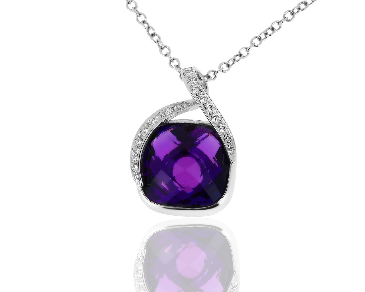 Оригинальный золотой кулон с аметистом 8.01ct Gianni Lazzaro 100919/16