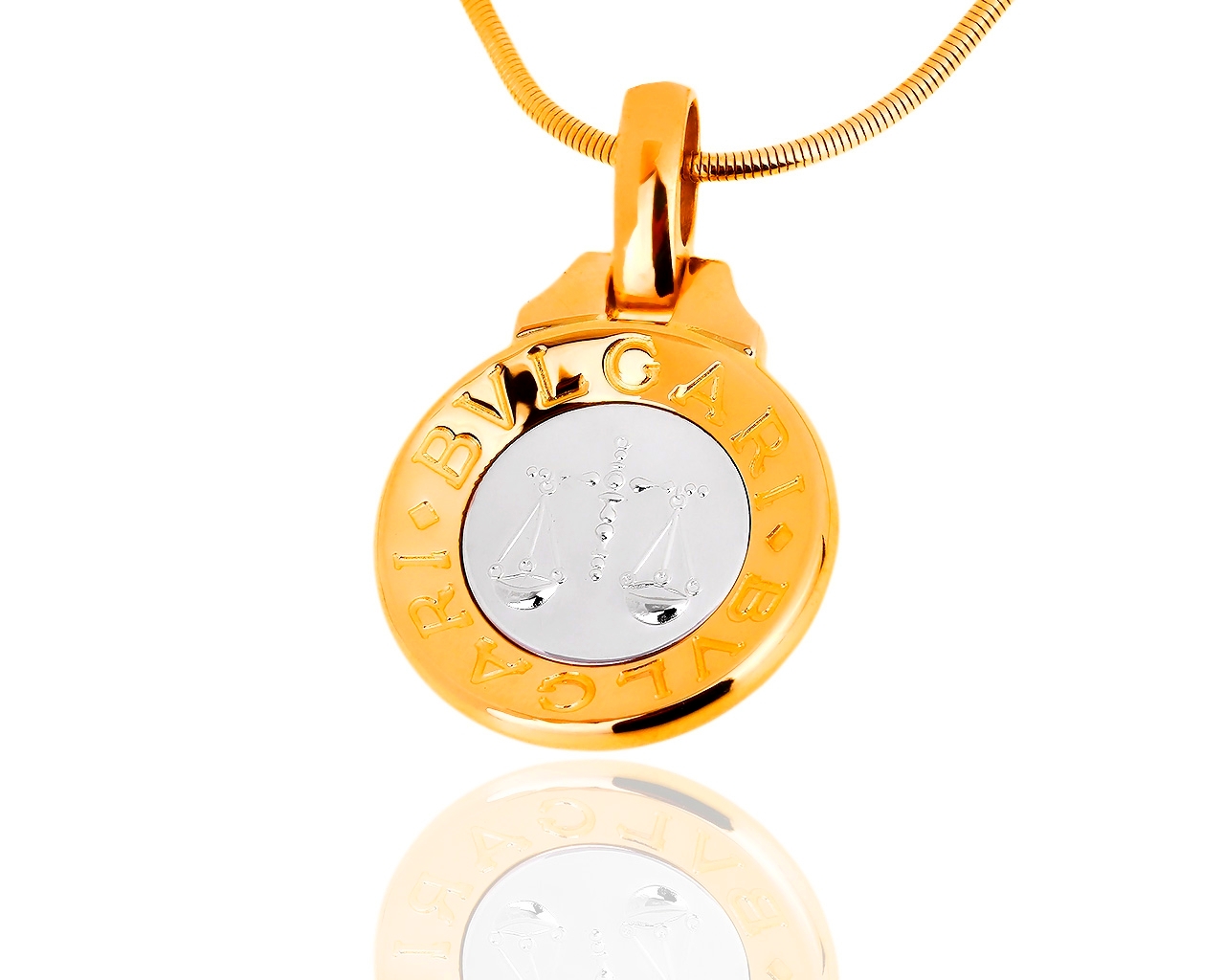 Оригинальная золотая подвеска Bvlgari Horoscope 061118/10