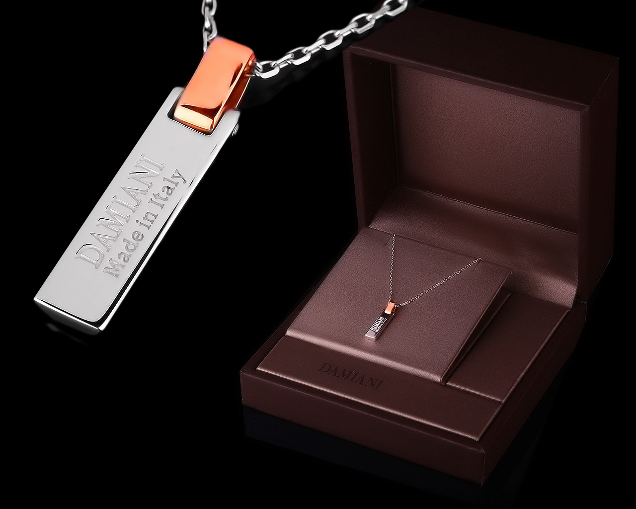 Стильная золотая подвеска Damiani Reflex 190817/1