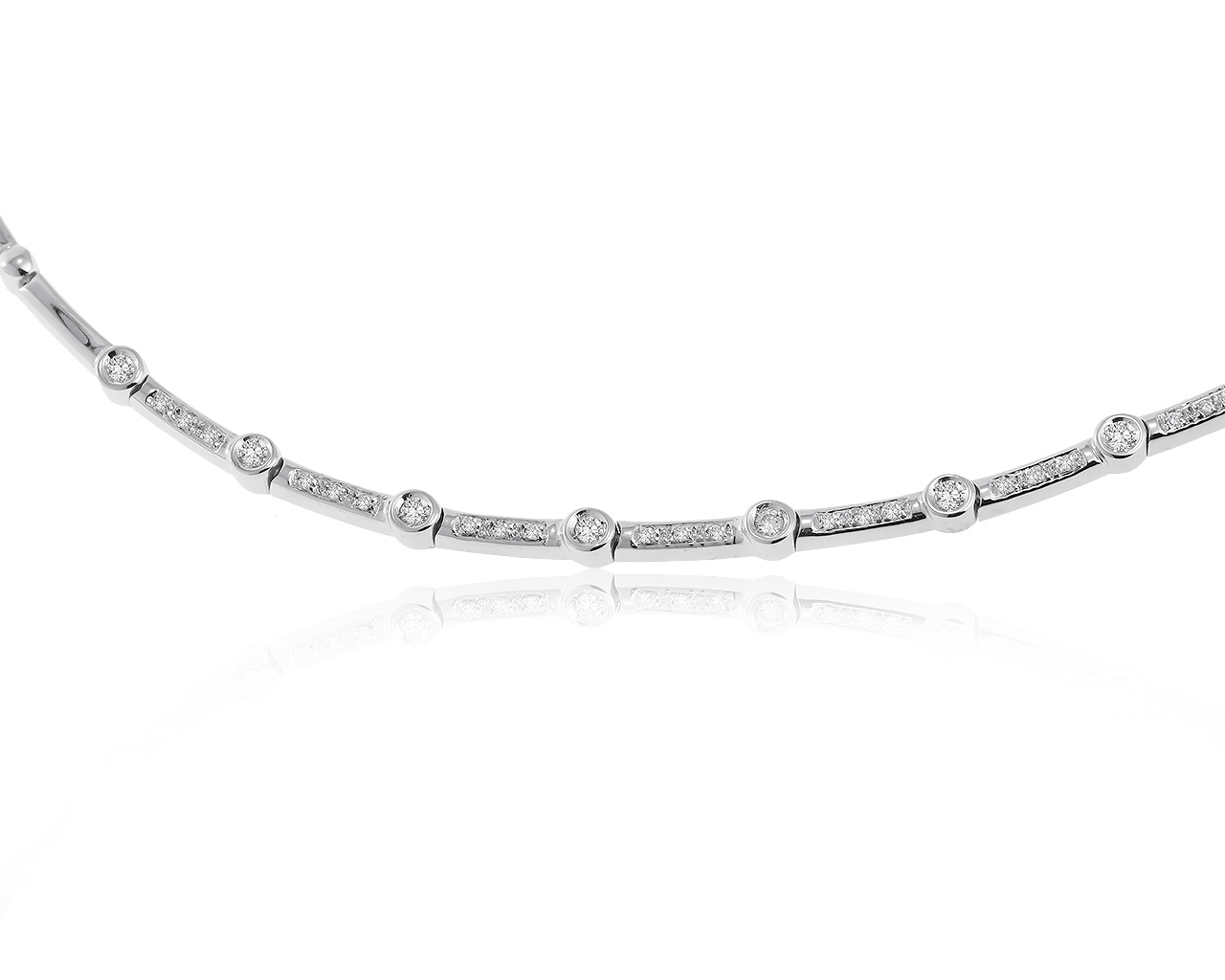 Итальянское золотое колье с бриллиантами 0.45ct