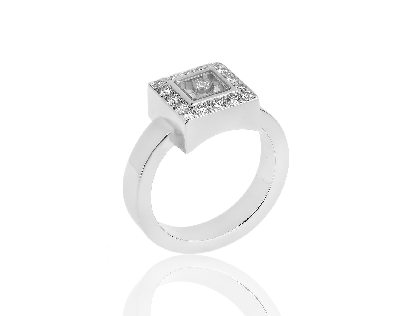 Оригинальное золотое кольцо с бриллиантами 0.38ct Chopard
