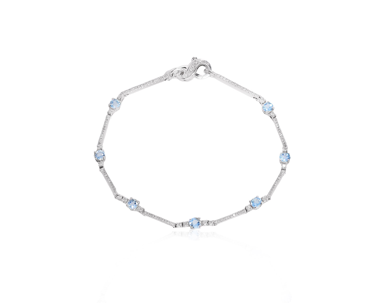 Золотой браслет с топазами 2.10ct и бриллиантами 0.84ct 101225/13