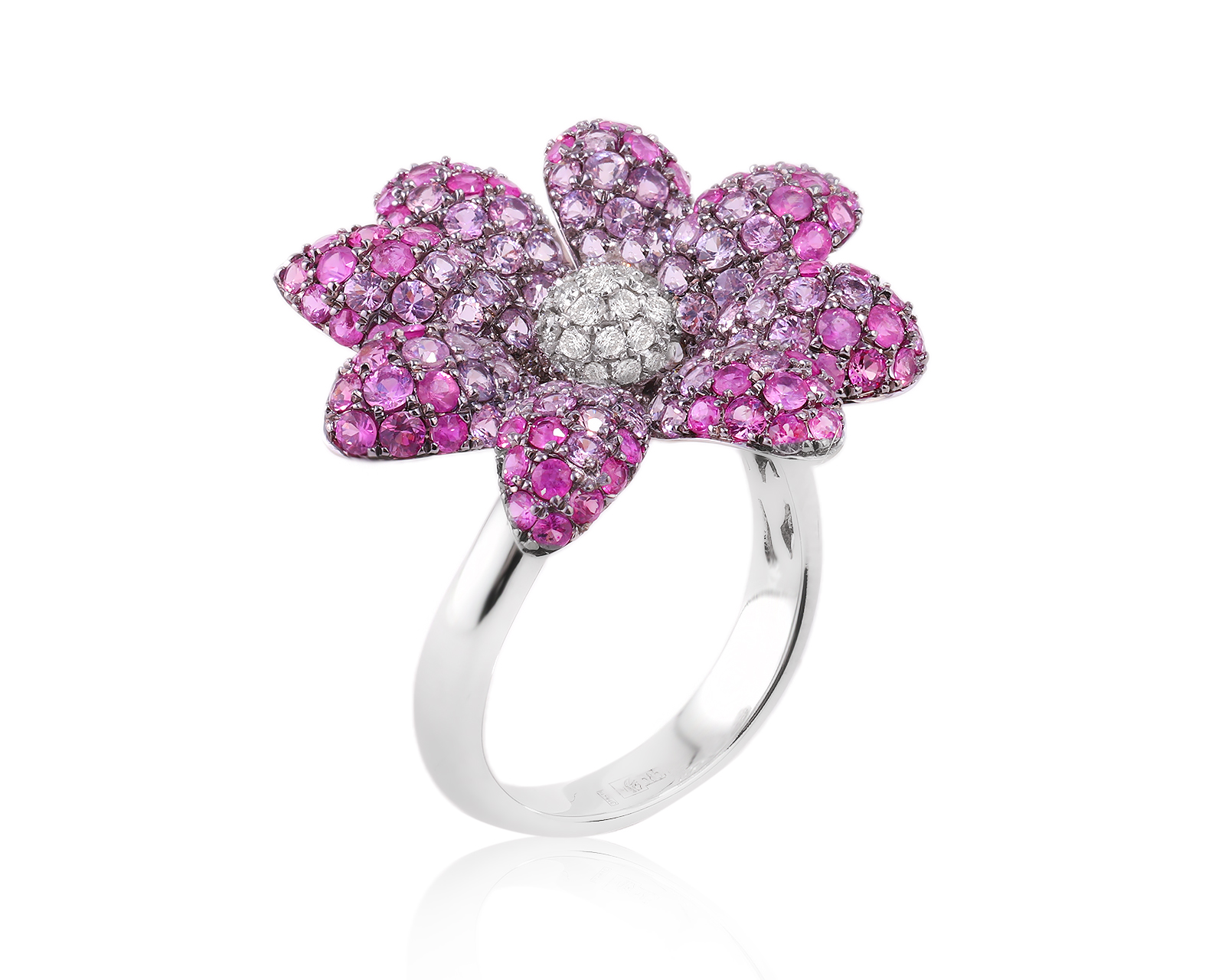 Золотое кольцо с сапфирами 3.31ct и бриллиантами 0.45ct 221123/3
