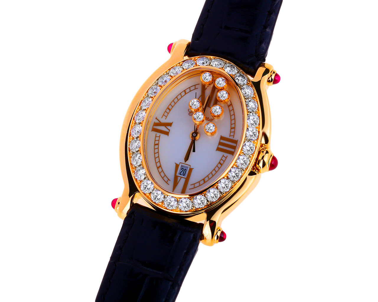 Оригинальные золотые часы с бриллиантами 2.85ct Chopard