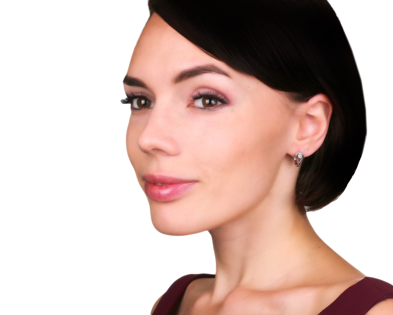 Модные золотые серьги с бриллиантами 0.28ct