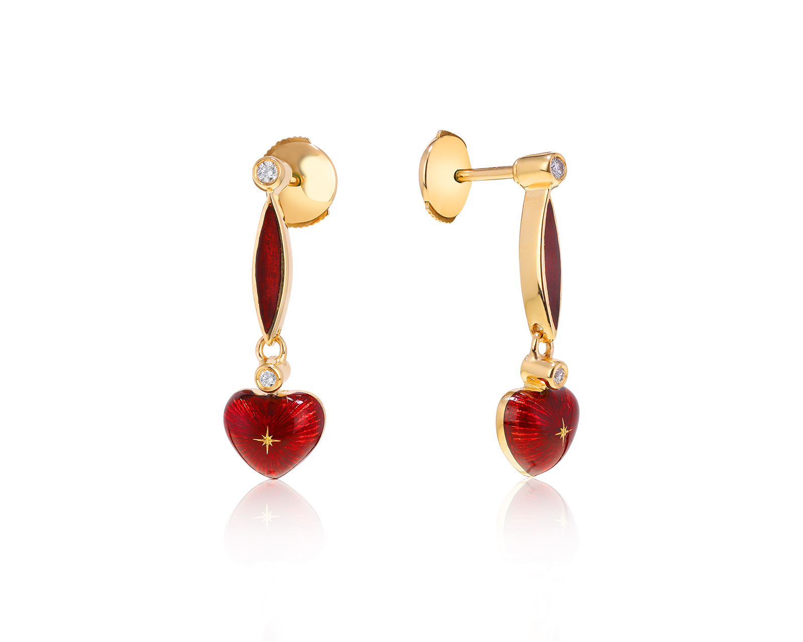 Оригинальные золотые серьги Faberge 140322/24