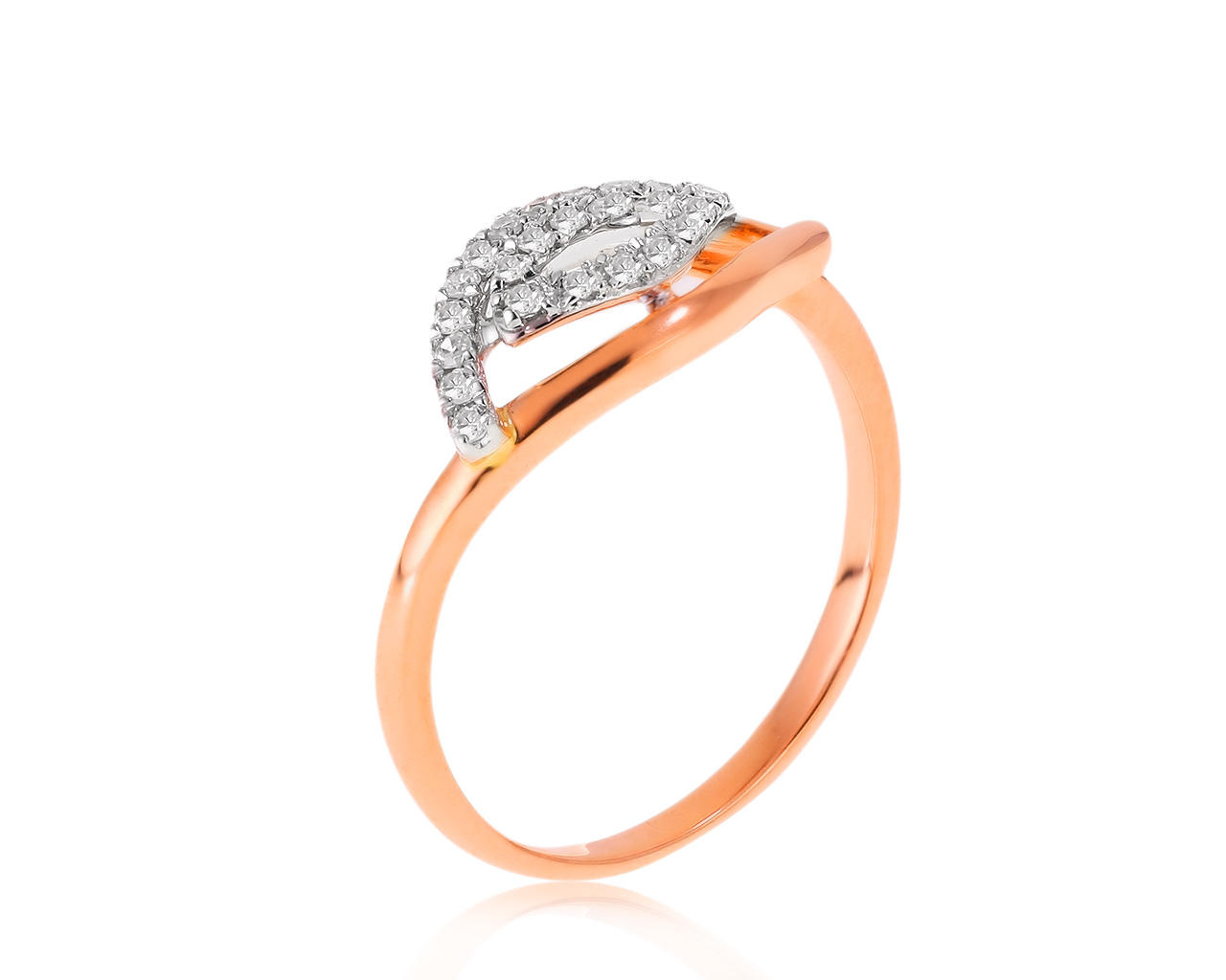 Красивое золотое кольцо с бриллиантами 0.15ct 100418/7 Красивое золотое кольцо с бриллиантами 0.15ct 100418/7