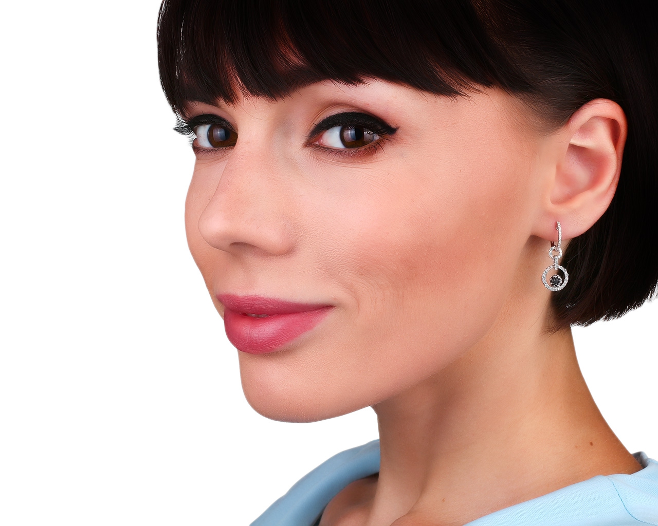 Золотые серьги с бриллиантами 0.62ct Roberto Bravo