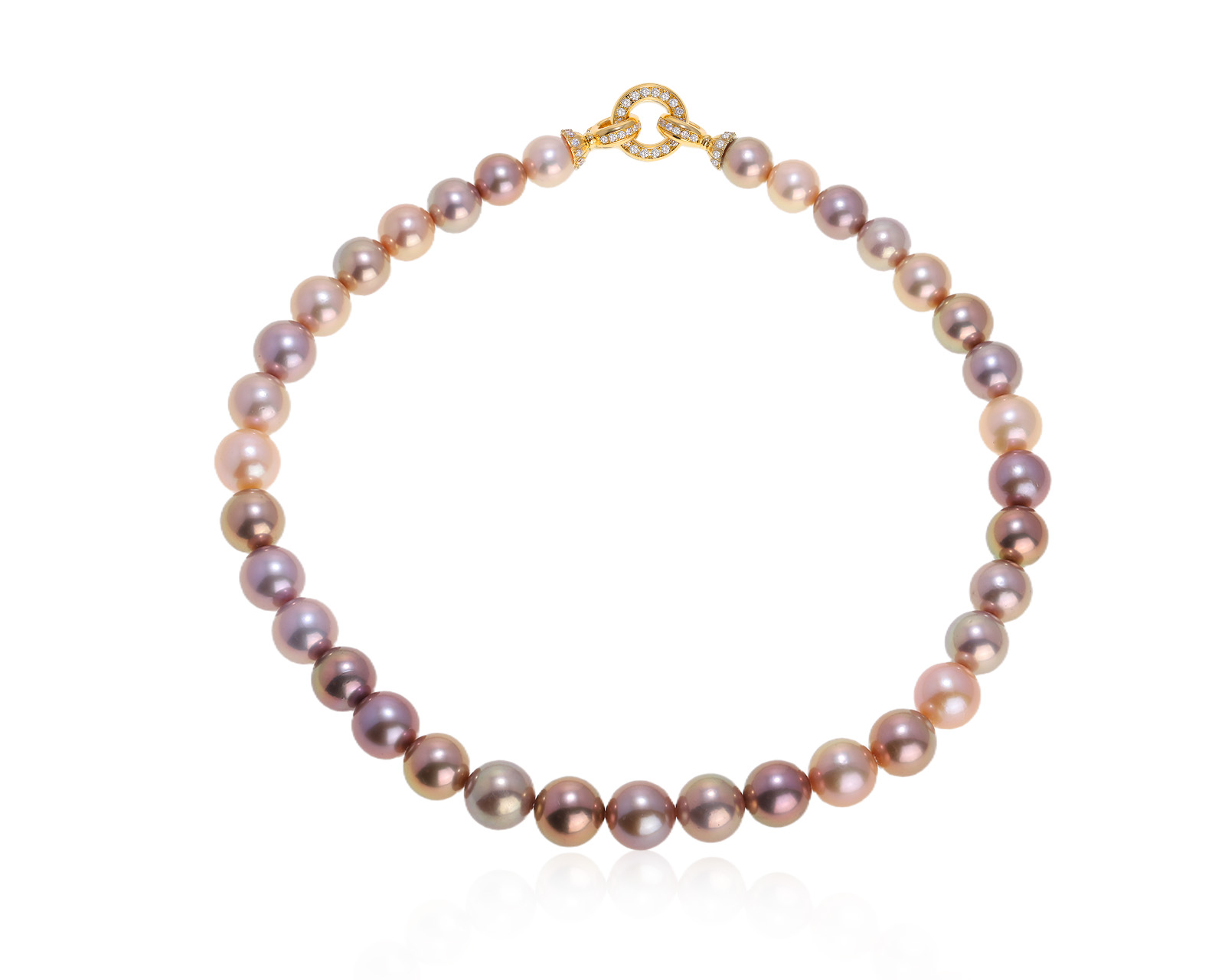 Золотое ожерелье с жемчугом и бриллиантами 0.83ct Evgeny Matveev