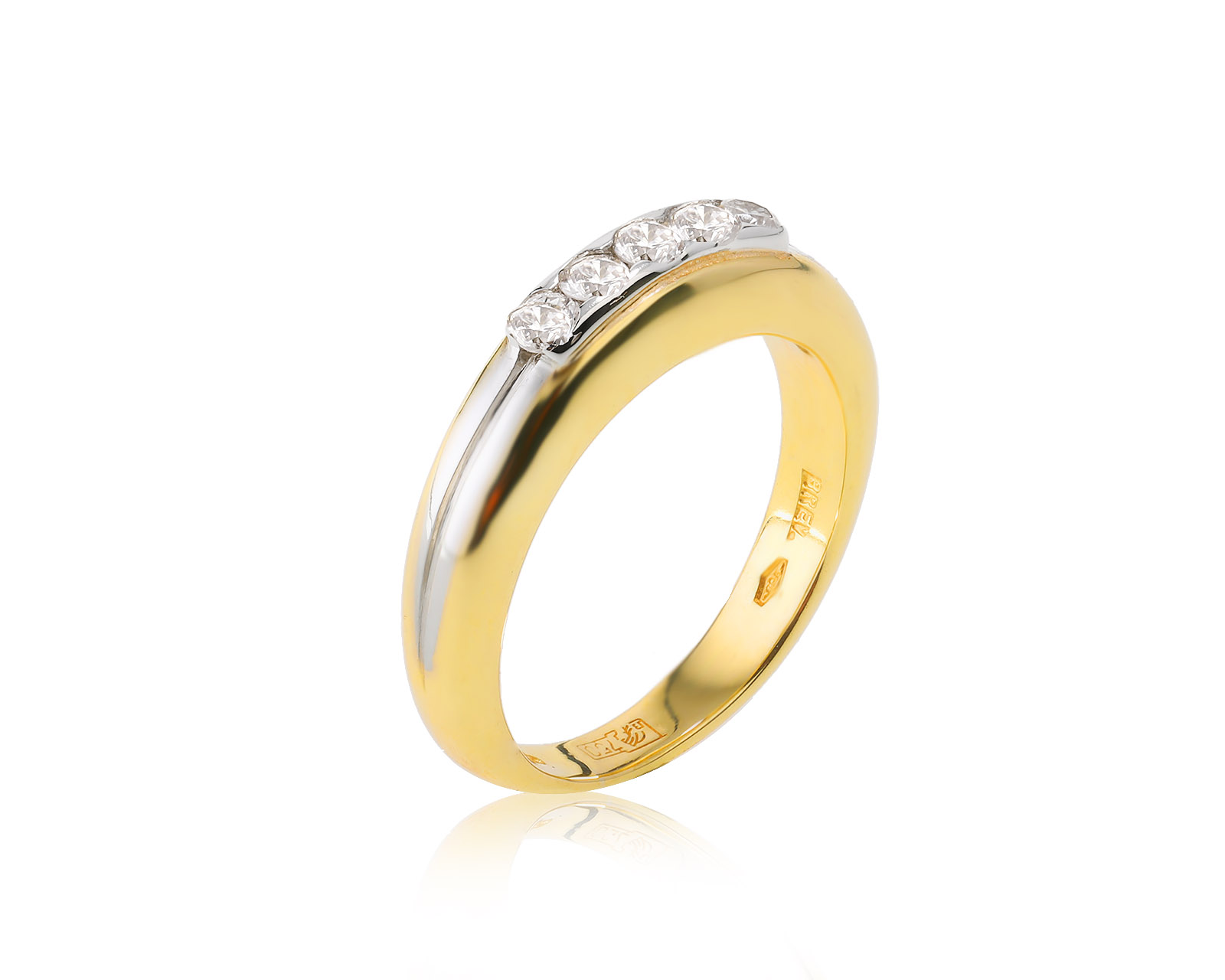Золотое кольцо с бриллиантами 0.28ct 300823/1