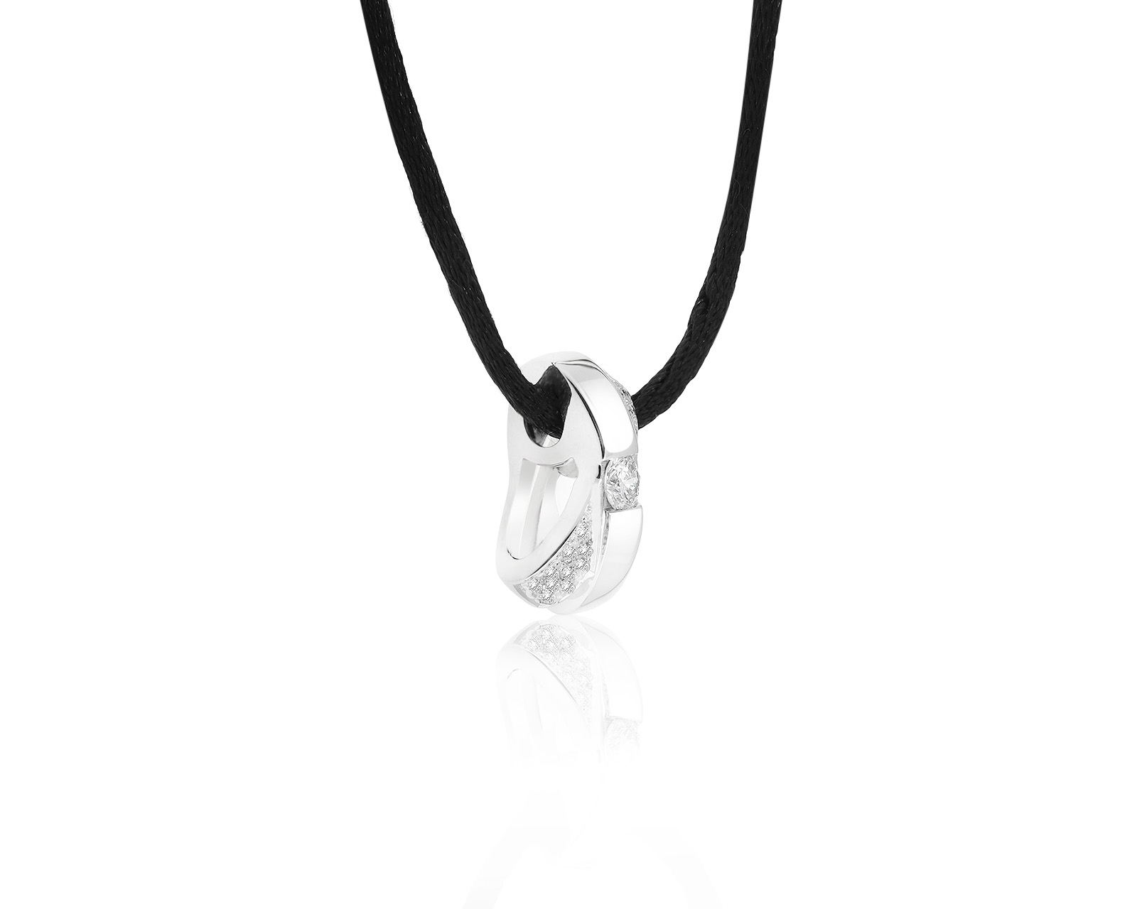 Необычная золотая подвеска с бриллиантами 0.56ct