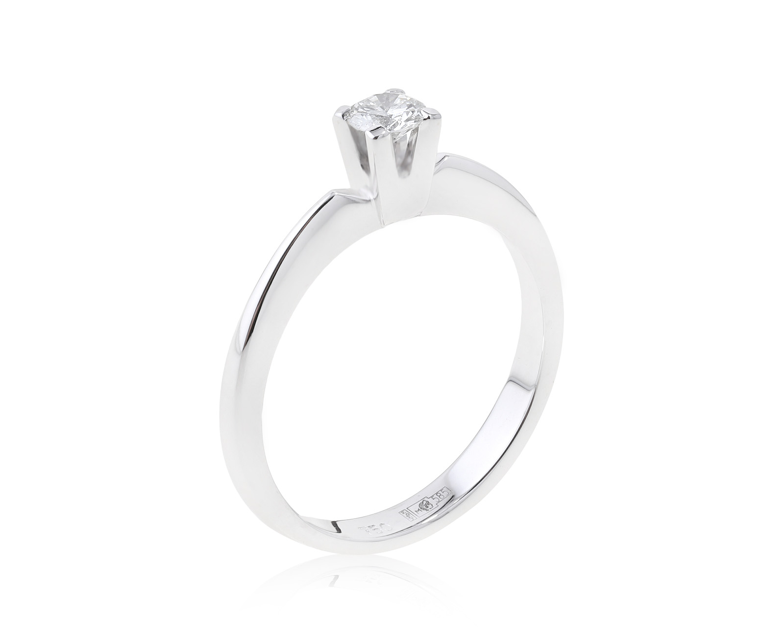 Модное золотое кольцо с бриллиантом 0.22ct 280817/5 Модное золотое кольцо с бриллиантом 0.22ct 280817/5