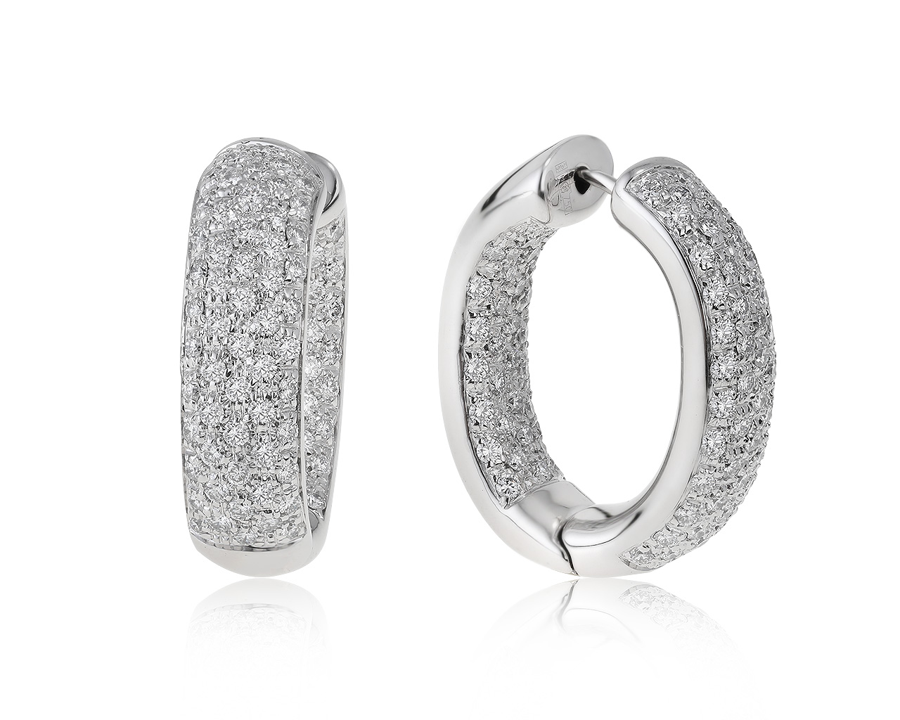 Оригинальные золотые серьги с бриллиантами 2.74ct Damiani 010421/11