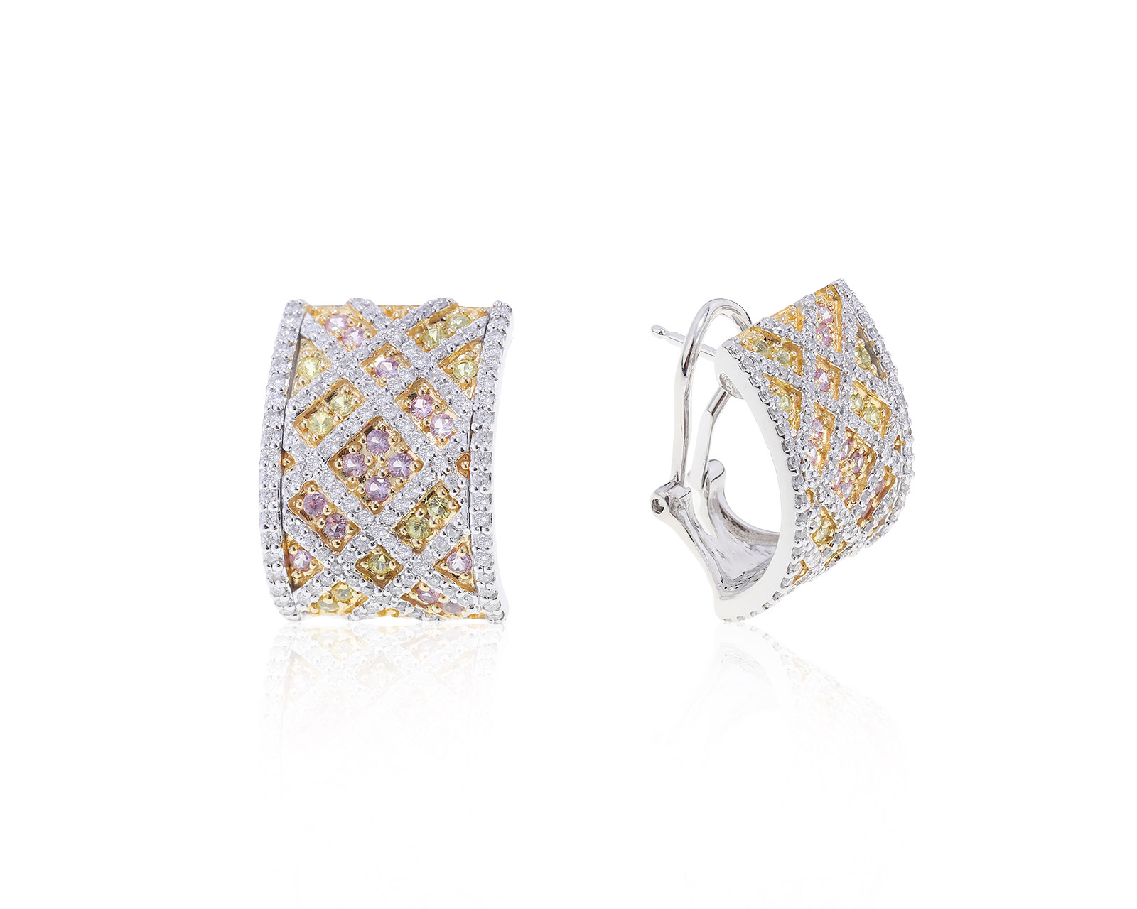 Волшебные золотые серьги с сапфирами 1.04ct 170123/8