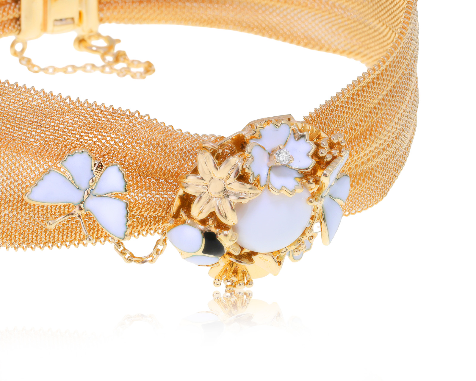 Оригинальный золотой браслет Roberto Bravo White Dreams