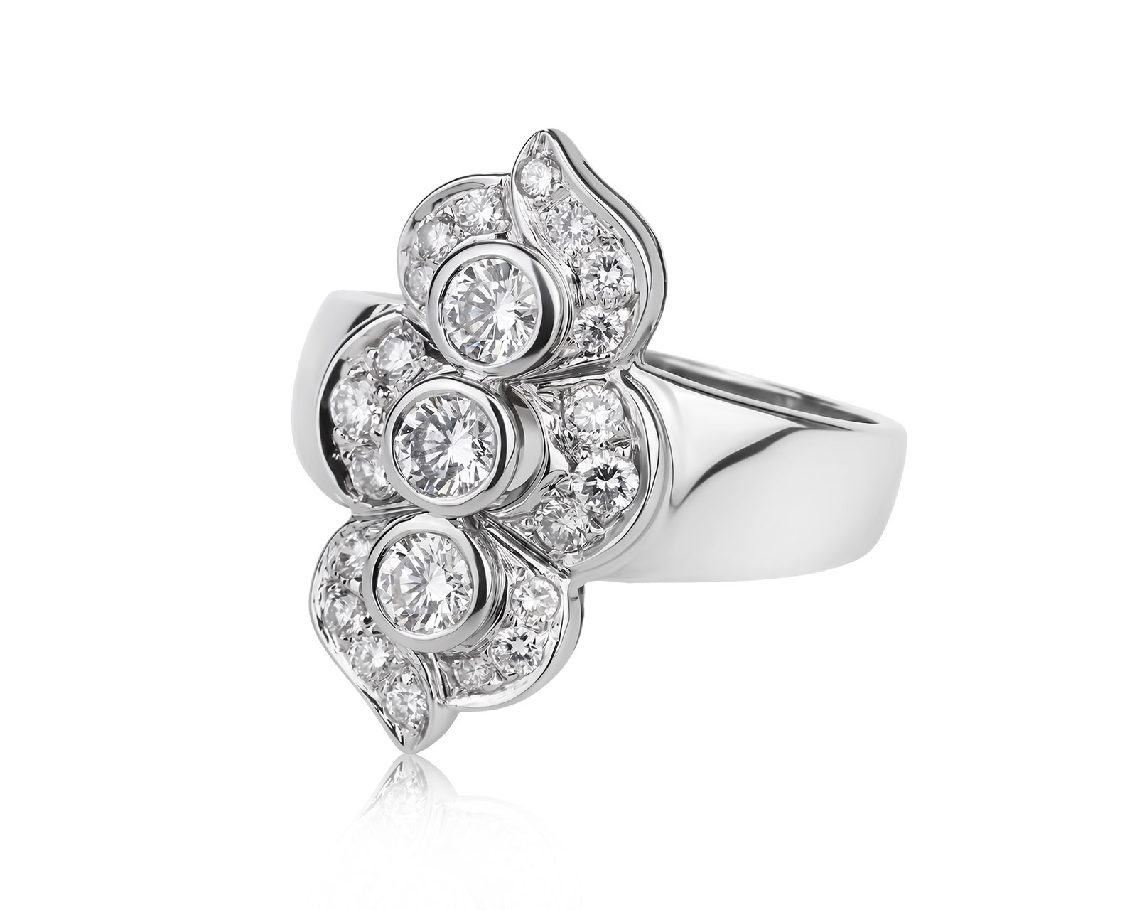 Оригинальное золотое кольцо с бриллиантами 0.95ct Emmeti
