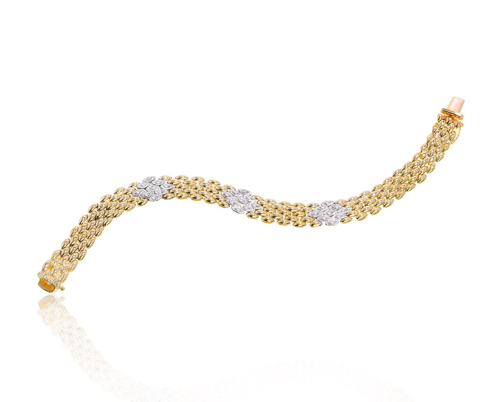 Превосходный золотой браслет с бриллиантами 0.48ct 220722/2