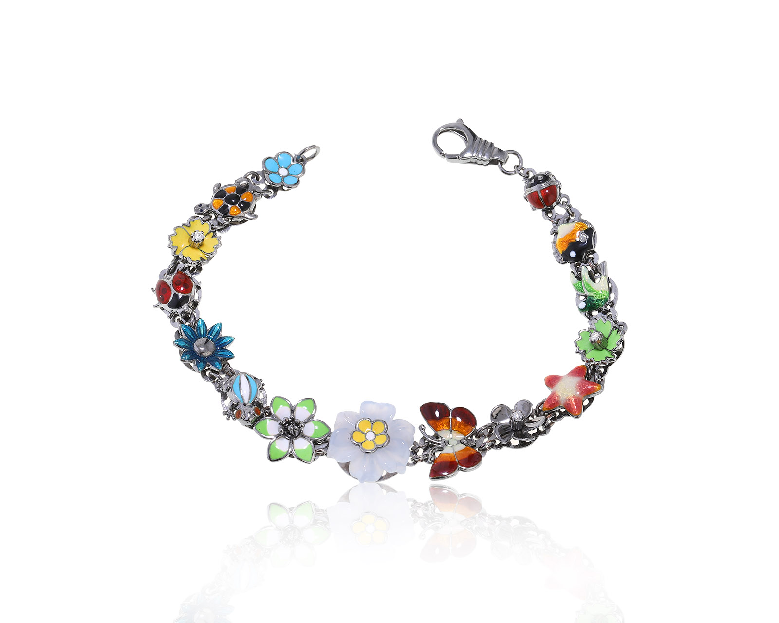 Оригинальный золотой браслет с эмалью Roberto Bravo 021022/6