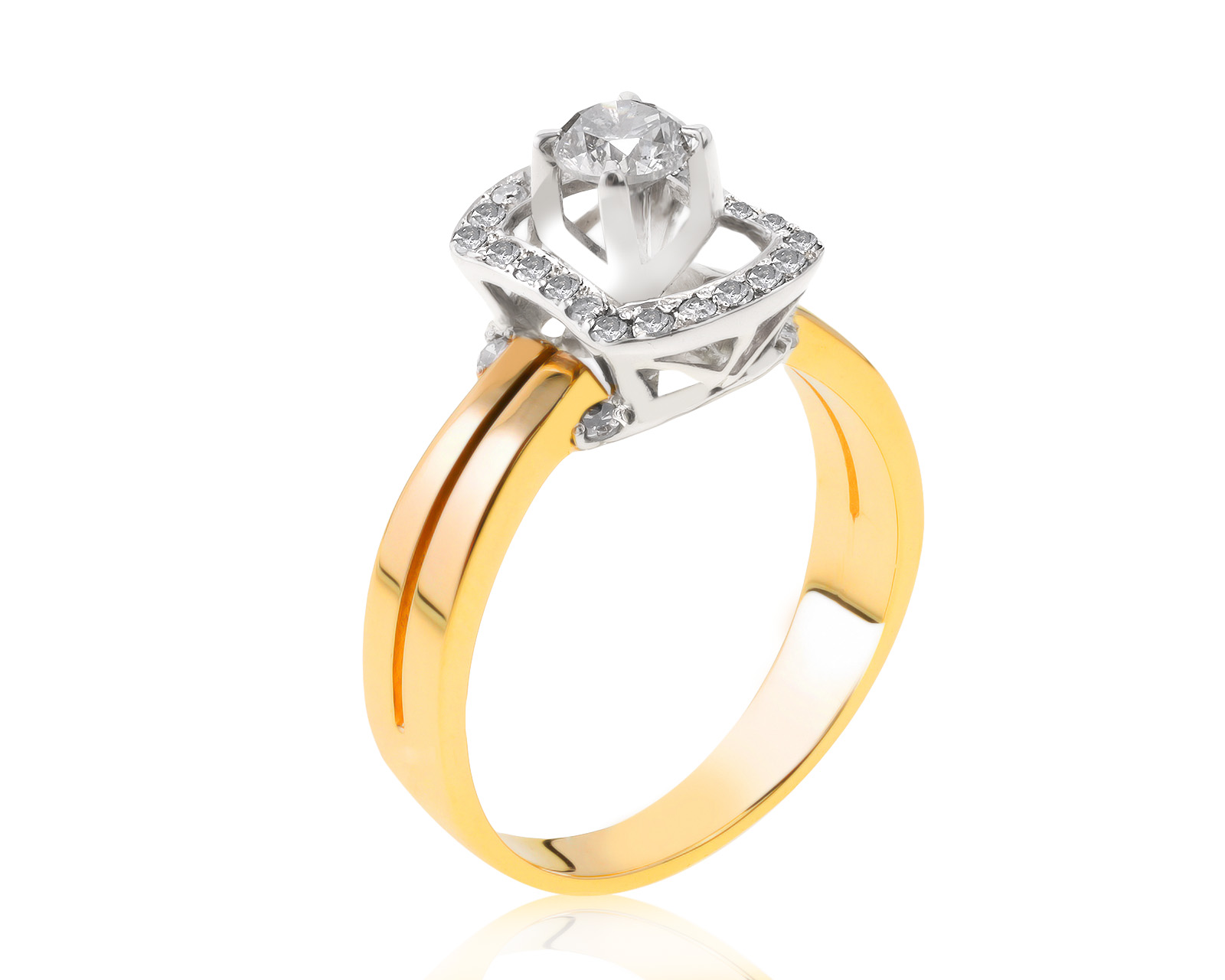 Винтажное золотое кольцо с бриллиантами 0.52ct СССР 170421/5 Винтажное золотое кольцо с бриллиантами 0.52ct СССР 170421/5