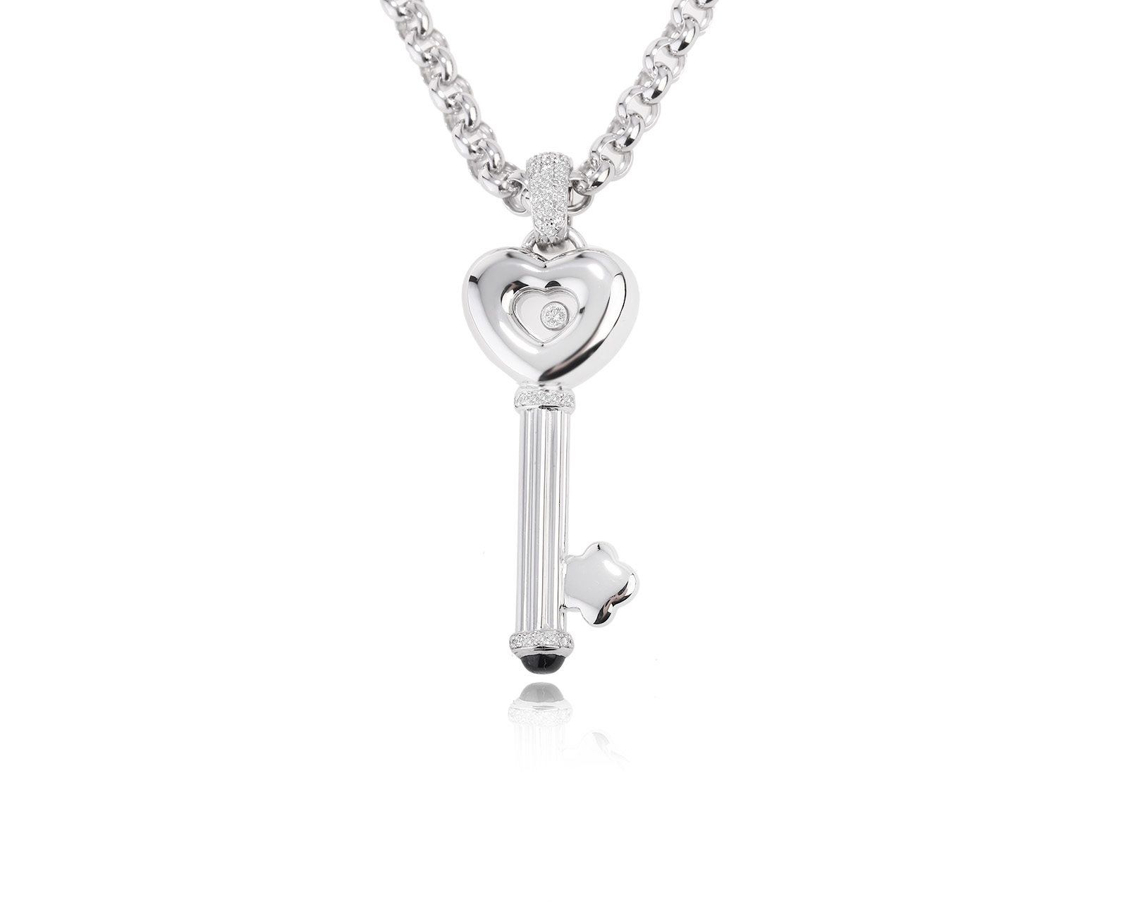 Оригинальный золотой кулон Chopard Happy Diamonds Key