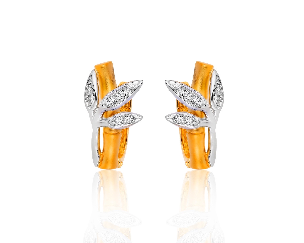 Завораживающие золотые серьги с бриллиантами 0.30ct 091219/2