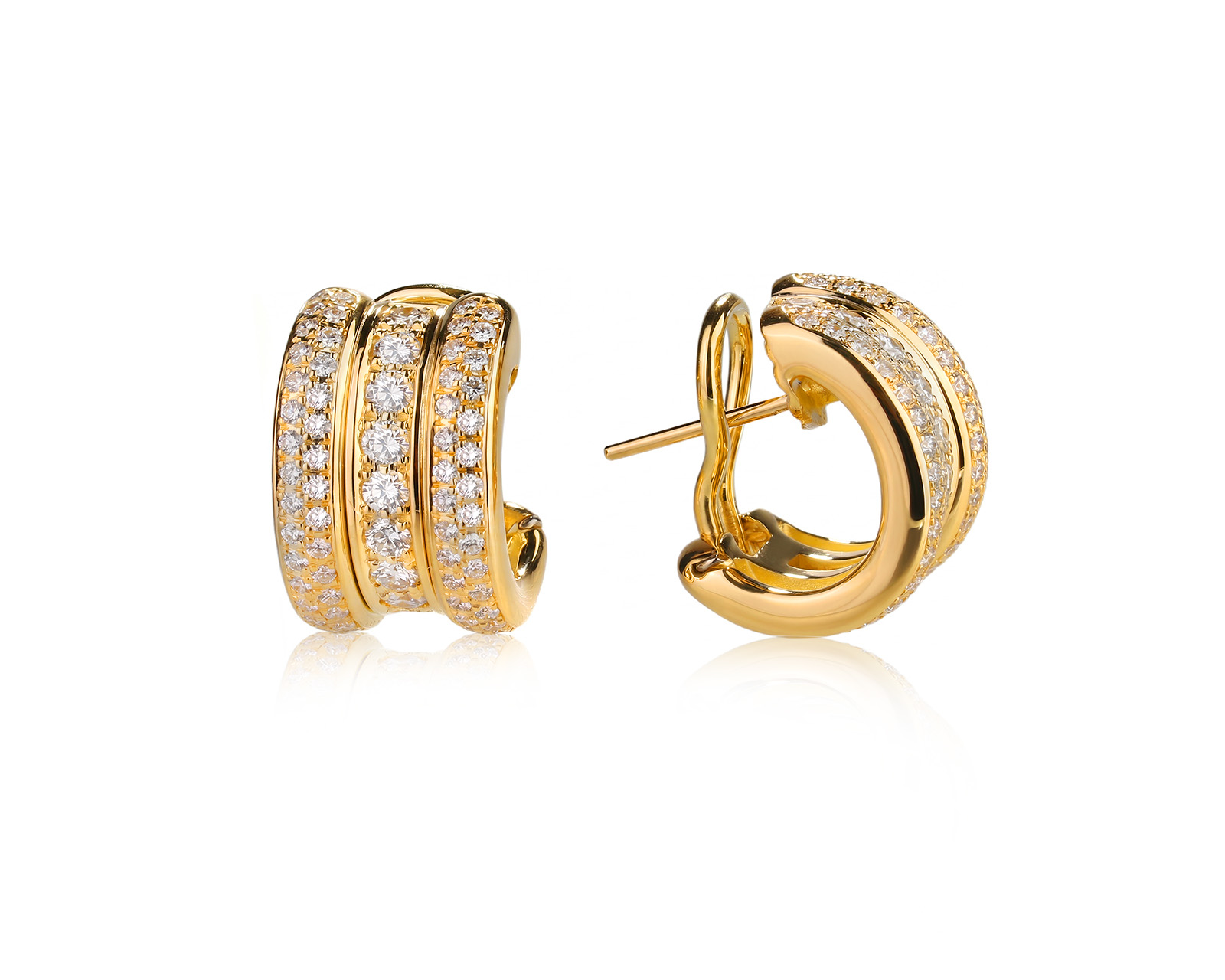 Оригинальные золотые серьги с бриллиантами 2.28ct Chopard La Strada
