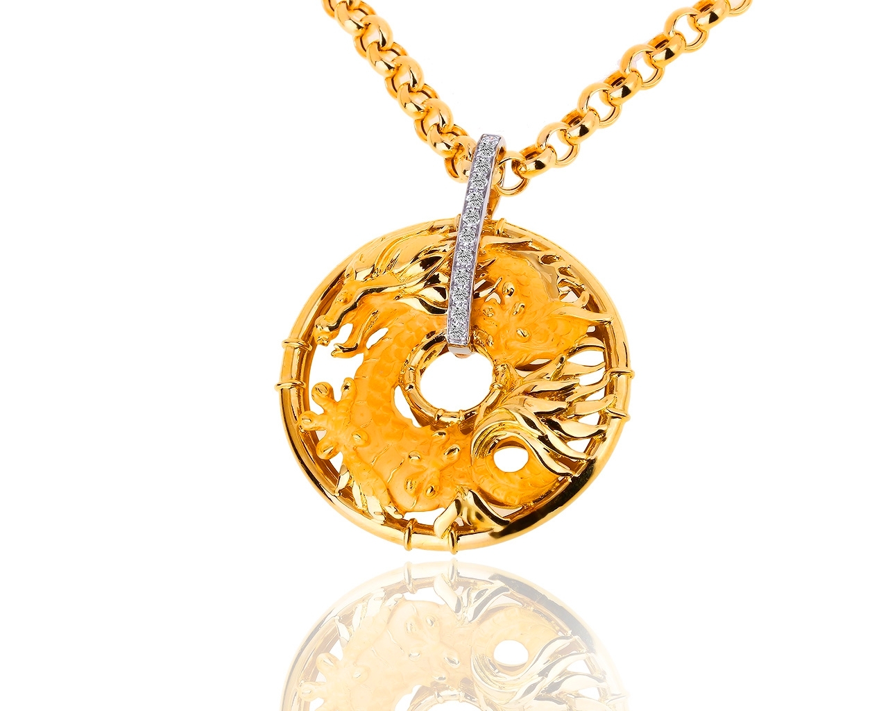 Золотой кулон с бриллиантами 0.22ct Carrera y Carrera Shanghai 290119/2