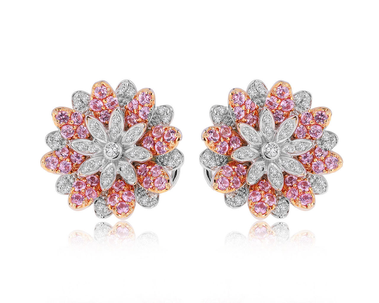 Оригинальные золотые серьги с сапфирами 1.67ct Mauro Conti 171020/8