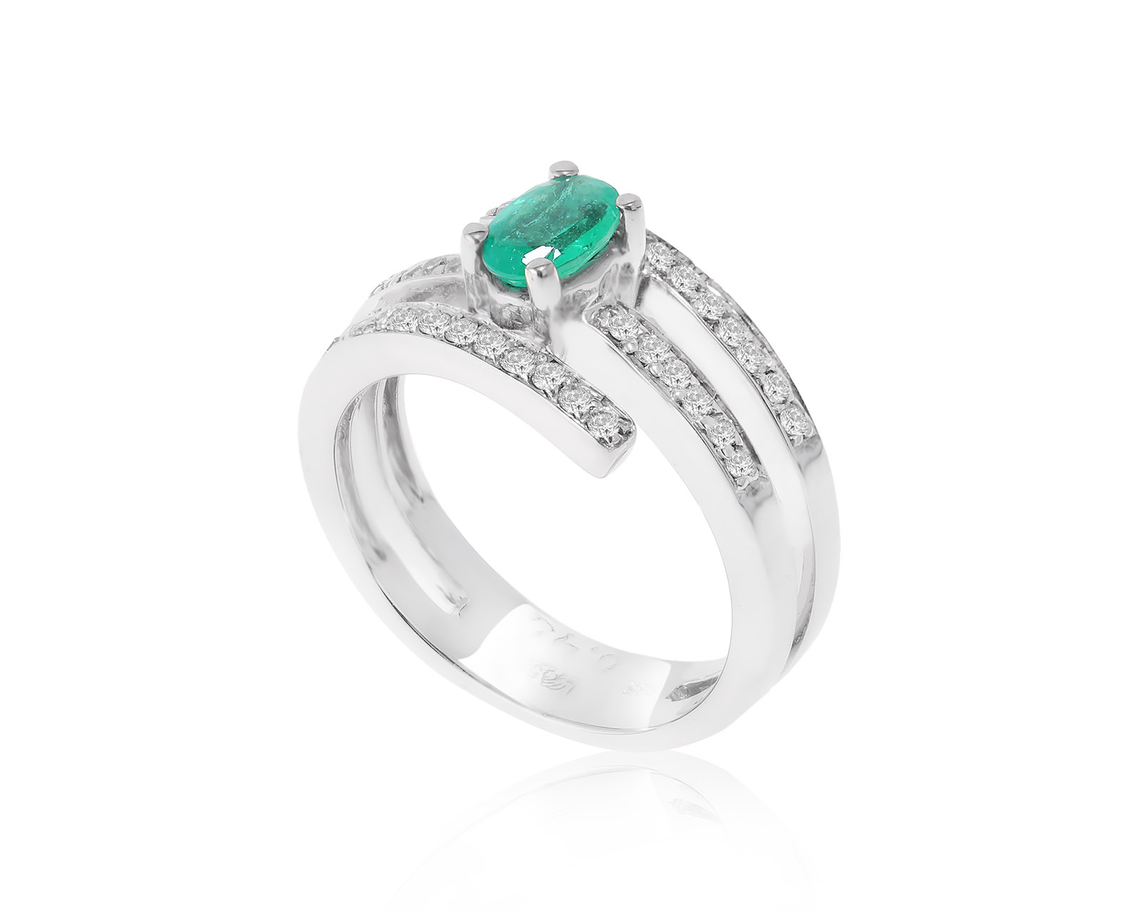 Модное золотое кольцо с изумрудом 0.40ct 180822/17