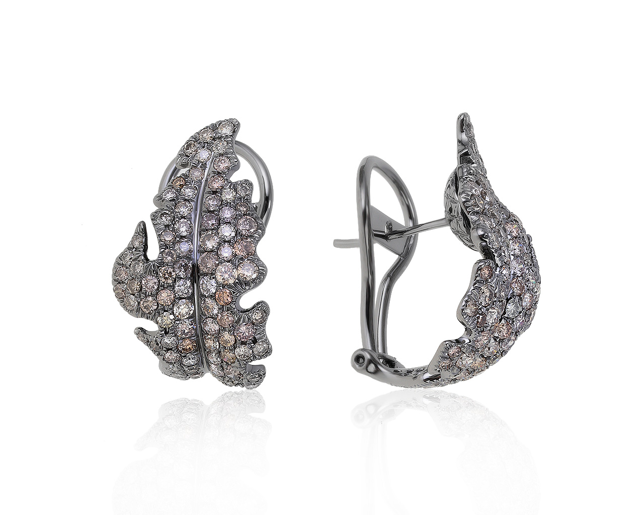 Потрясающие золотые серьги с бриллиантами 2.10ct 300421/10