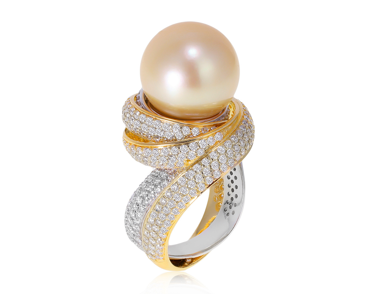 Завораживающее золотое кольцо с бриллиантами 3.05ct