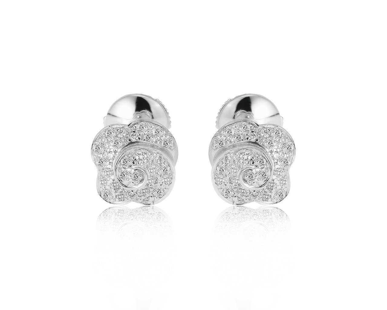 Оригинальные золотые серьги с бриллиантами 0.44ct Leon Hatot 140121/1