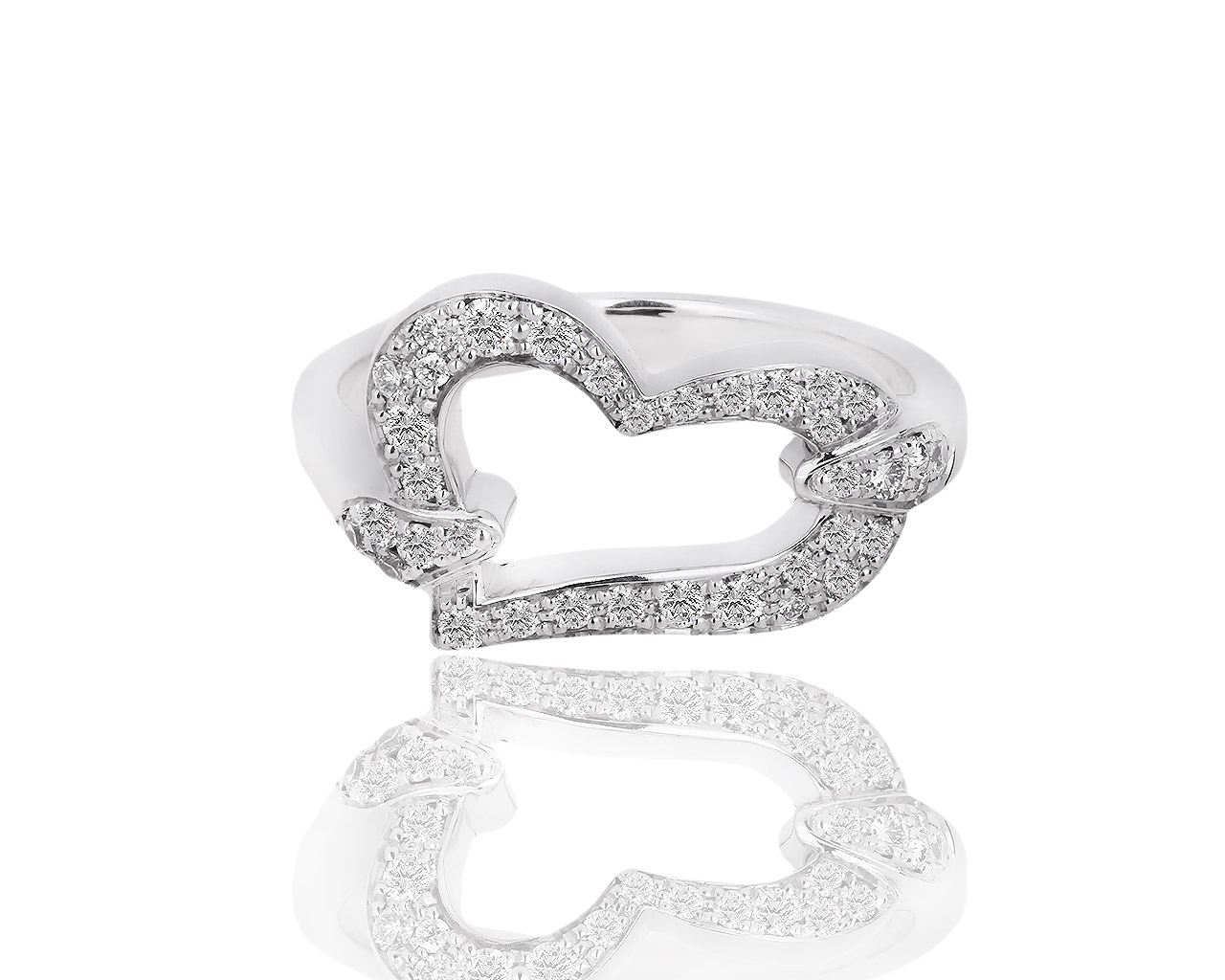 Прекрасное золотое кольцо с бриллиантами 0.31ct Piaget Heart 031018/1