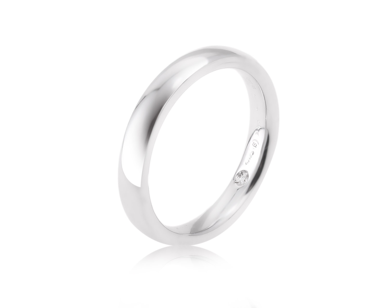 Оригинальное золотое кольцо с бриллиантом 0.01ct Damiani 301123/5