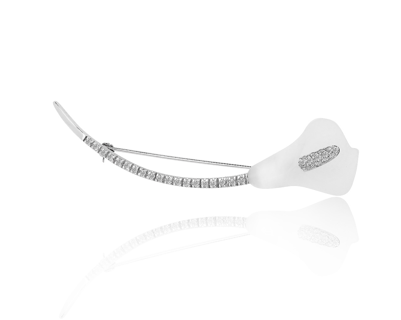 Изящная золотая брошь с бриллиантами 0.40ct 250419/22