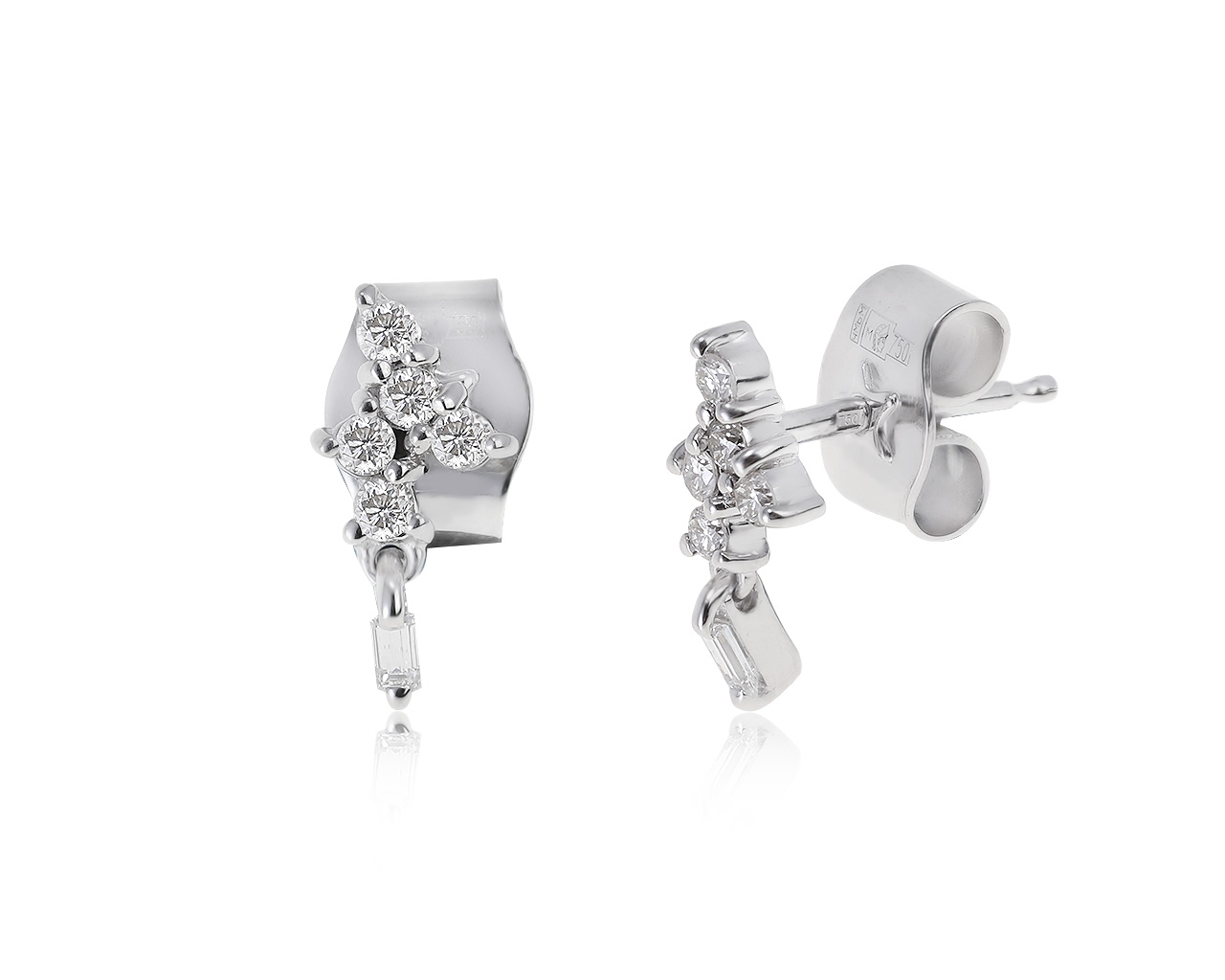 Оригинальные золотые серьги с бриллиантами 0.21ct H.Stern