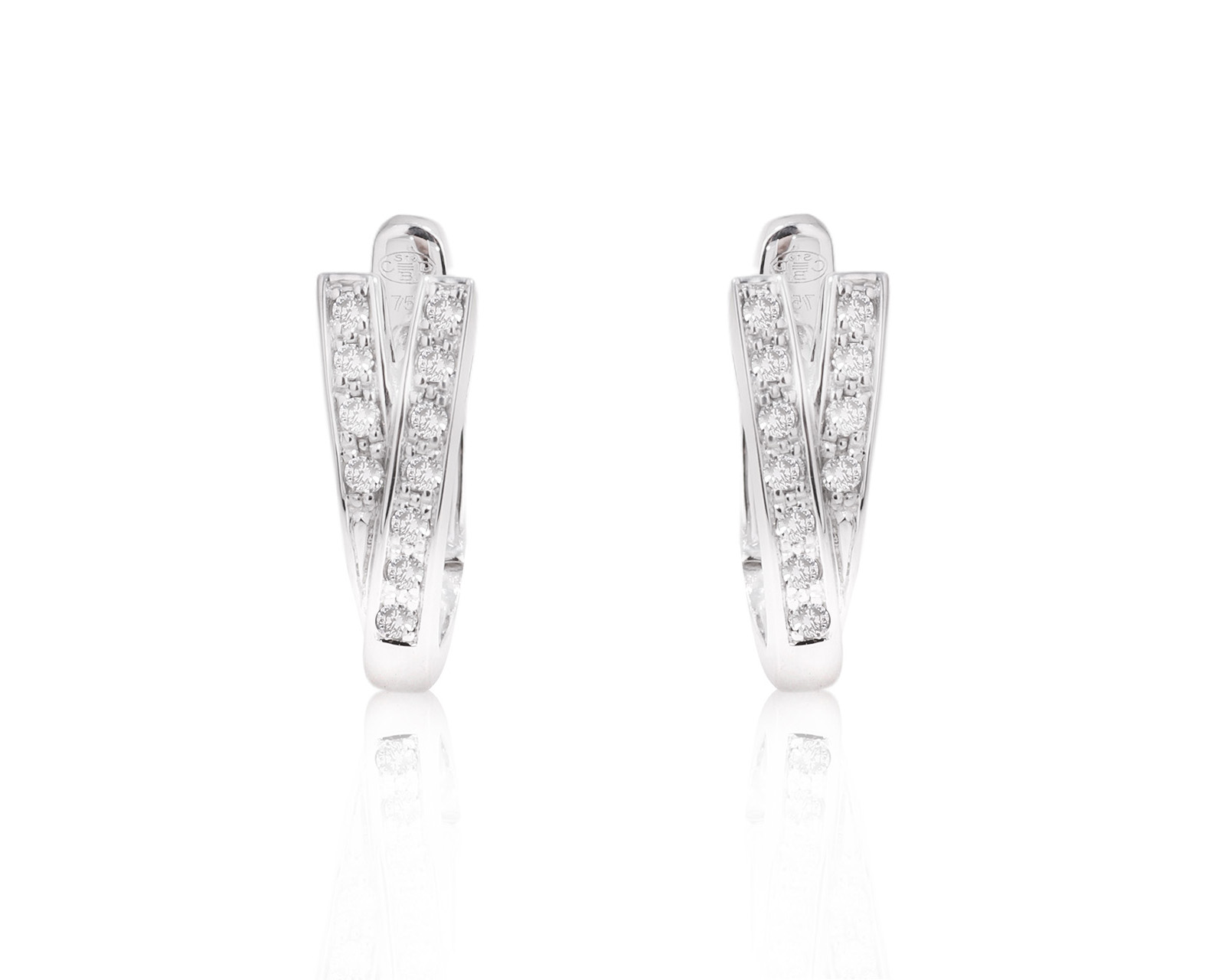 Оригинальные золотые серьги с бриллиантами 0.13ct Guy Laroche 310325/1 Оригинальные золотые серьги с бриллиантами 0.13ct Guy Laroche 310325/1