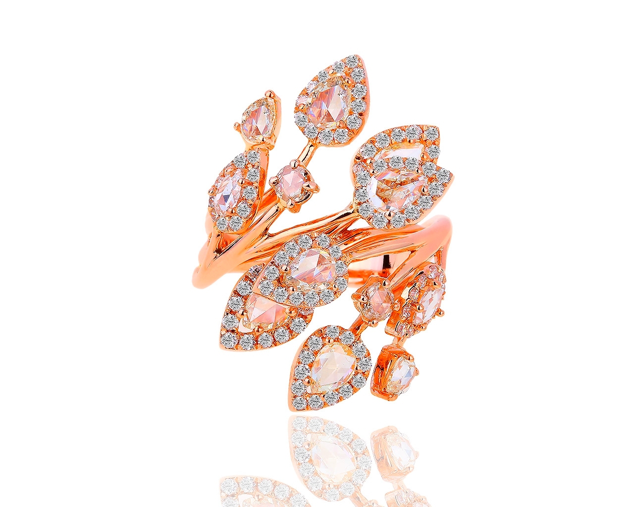 Изящное золотое кольцо с бриллиантами 3.27ct 240918/1